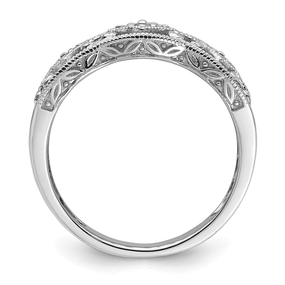 14K Weißgold Vintage-Ring mit natürlichen Diamanten