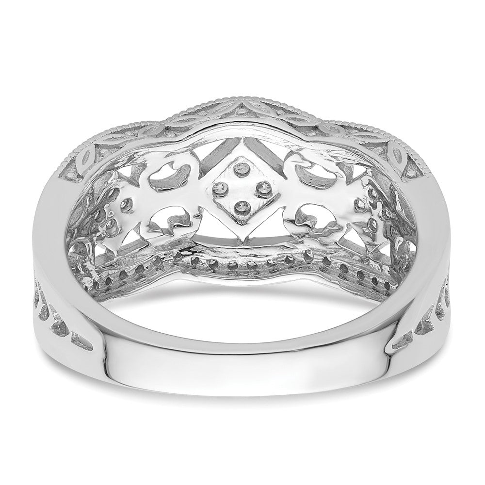 14K Weißgold Diamant Vintage Ring