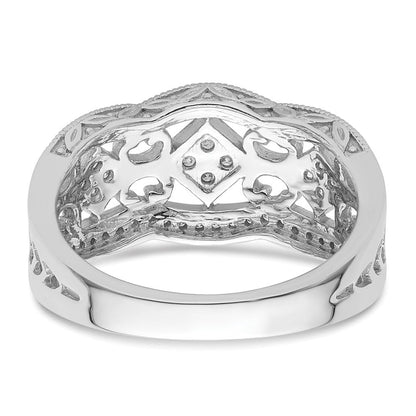 14K Weißgold Diamant Vintage Ring