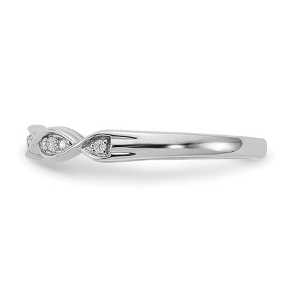 14K Weißgold Kreuz 1/15 Karat Diamant Komplett Ehering