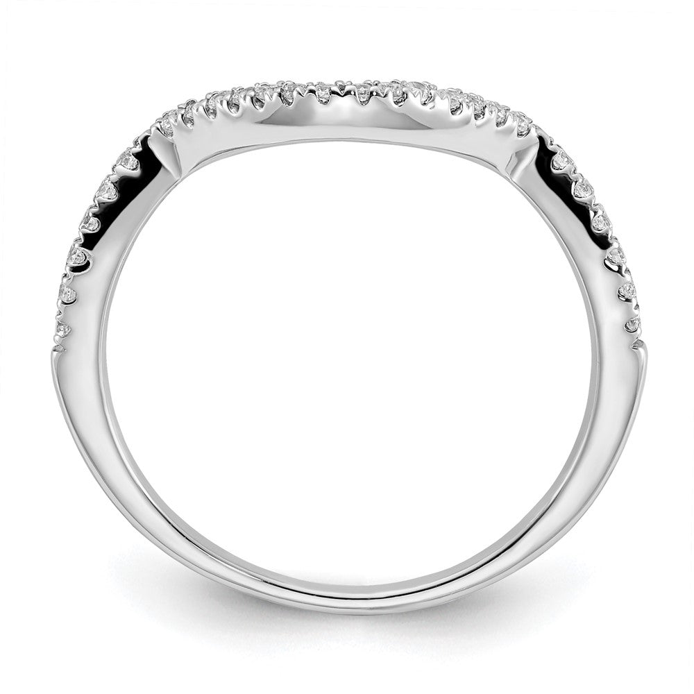 14K Weißgold Ehering mit Labor-Diamanten, VS/SI+ G+