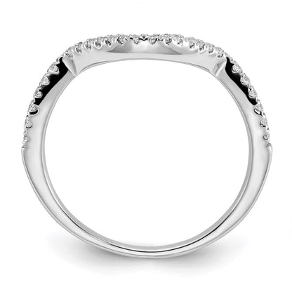 14K Weißgold Ehering mit Labor-Diamanten, VS/SI+ G+