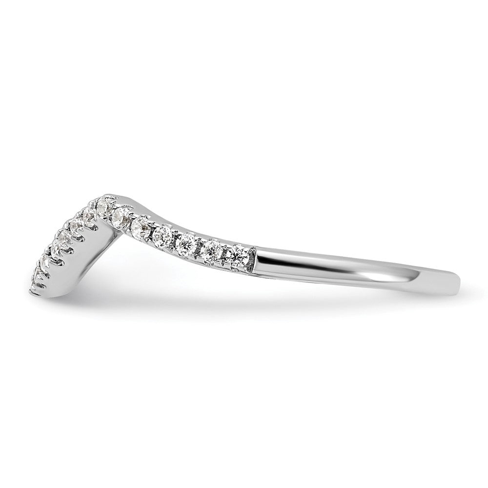 14K Weißgold Ehering mit Labor-Diamanten, VS/SI+ G+