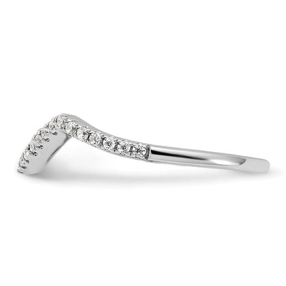 14K Weißgold Ehering mit Labor-Diamanten, VS/SI+ G+