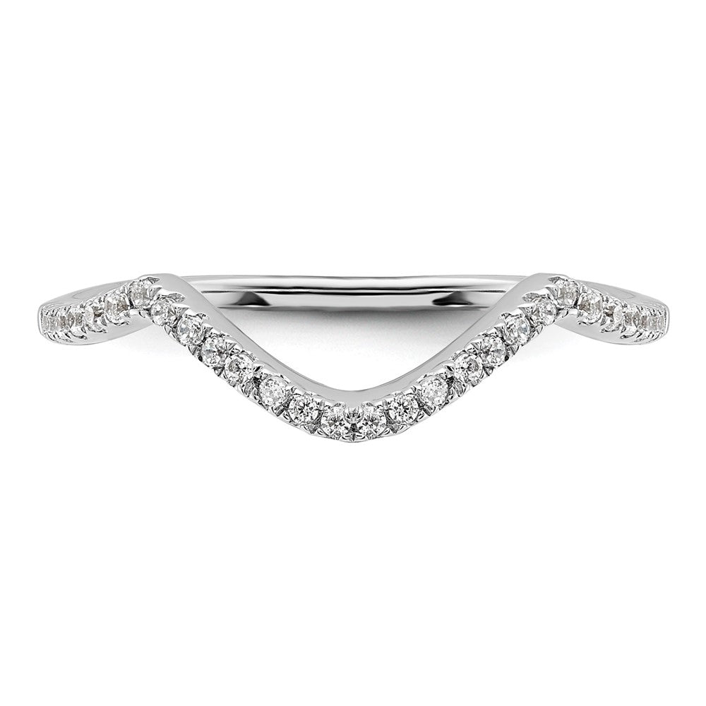 14K Weißgold Ehering mit Labor-Diamanten, VS/SI+ G+