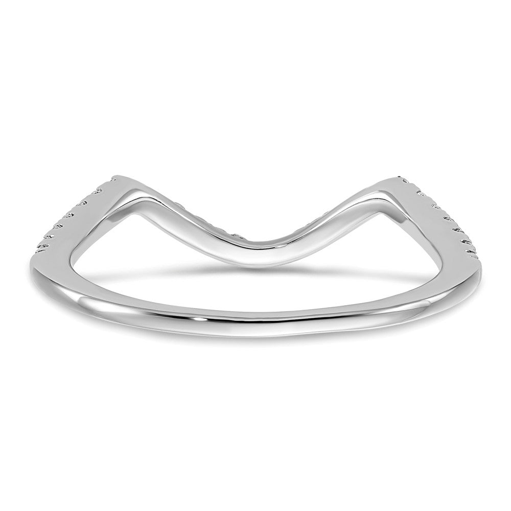 14K Weißgold Ehering mit Labor-Diamanten, VS/SI+ G+