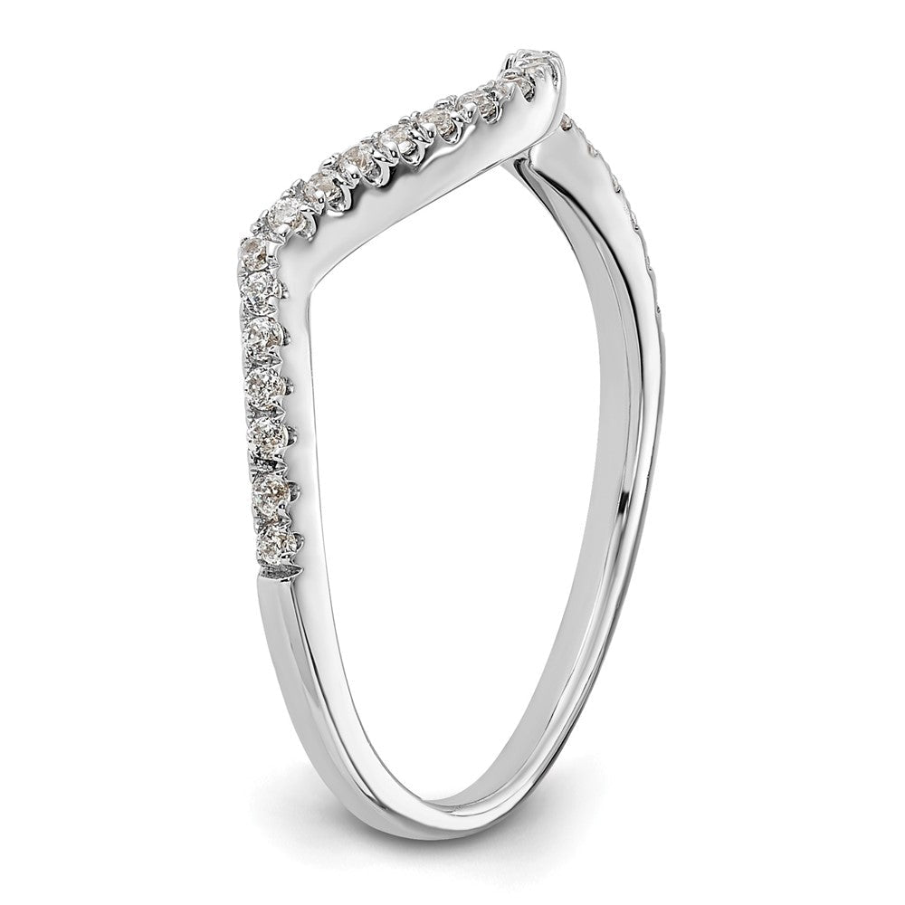 14K Weißgold Ehering mit Labor-Diamanten, VS/SI+ G+