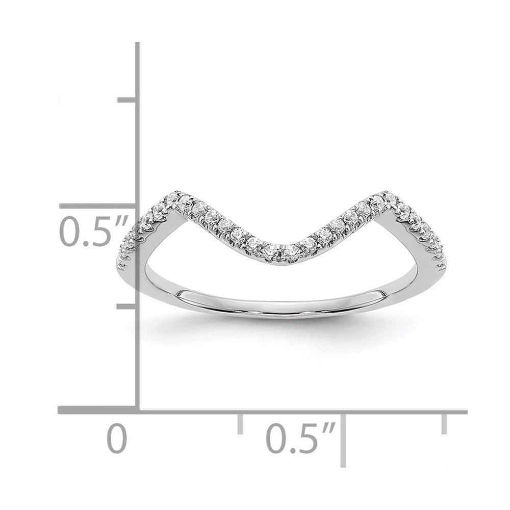 14K Weißgold Ehering mit Labor-Diamanten, VS/SI+ G+