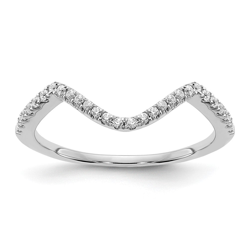 14K Weißgold Ehering mit Labor-Diamanten, VS/SI+ G+
