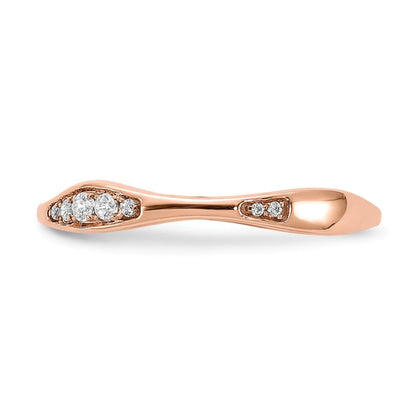 14K Roségold Diamant Ehering (size 7 Nur)