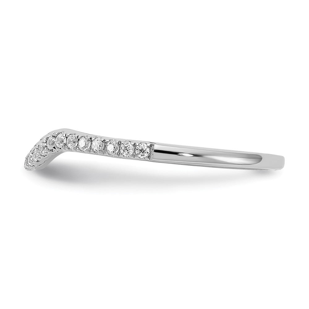 14K Weißgold Ehering mit echten Diamanten