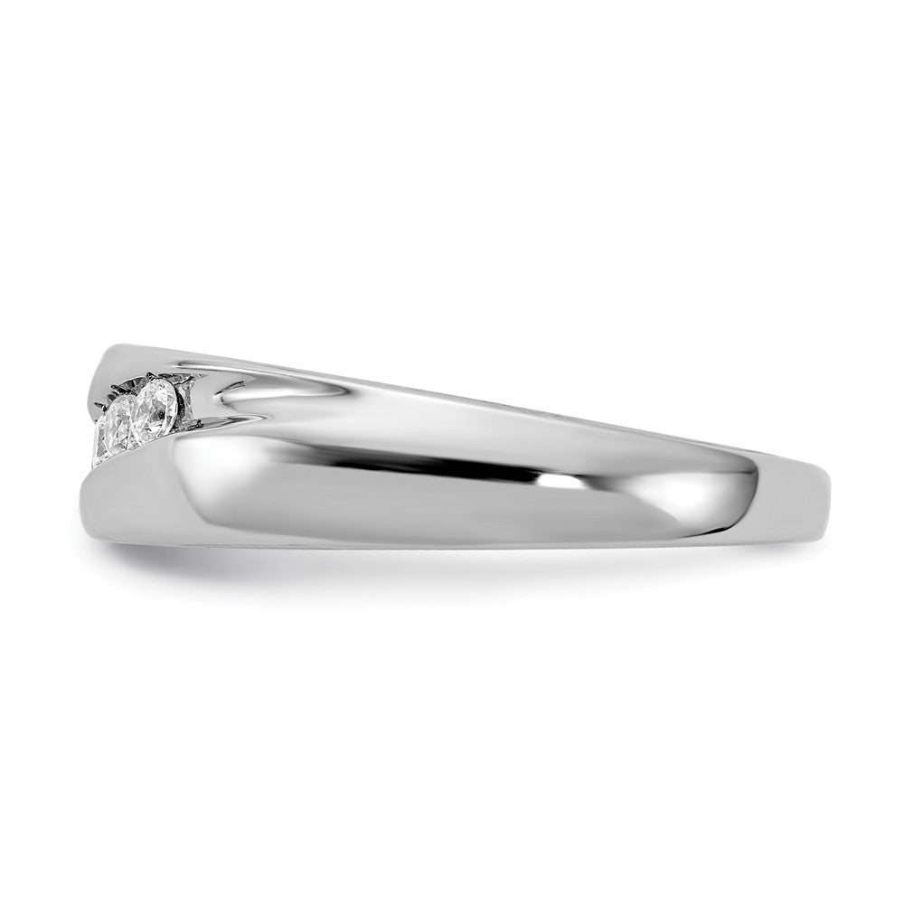 14K Weißgold Herrenring mit echten Diamanten