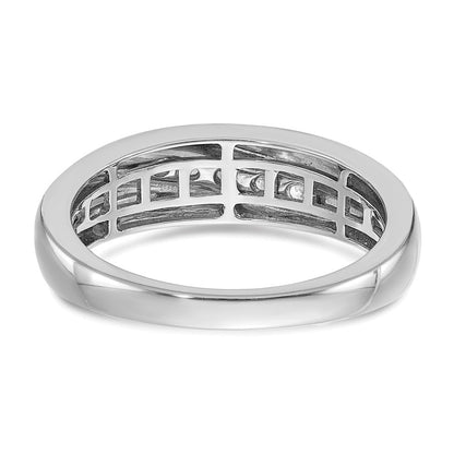 14K Weißgold Herrenring mit echten Diamanten