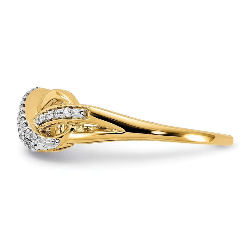 14K Gelbgold Ring mit Infinity-Symbol und 0,10 ct. Labor-gezüchtetem Diamant, VS/SI+ G+