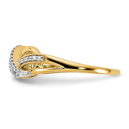 14K Gelbgold Infinity-Ring mit natürlichen Diamanten