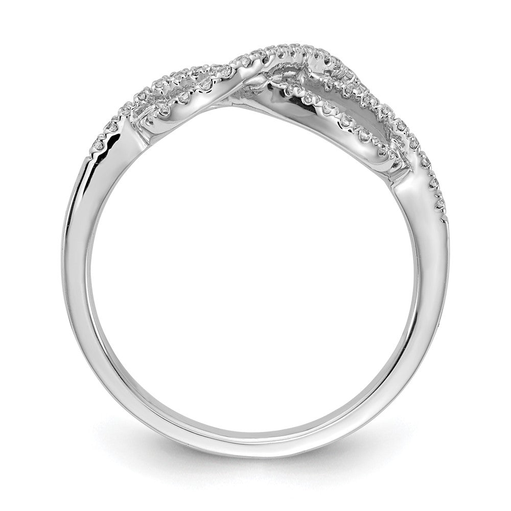 14K Weißgold Diamant Keltisch Knoten Ring