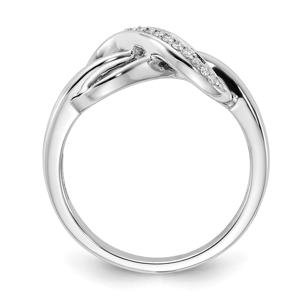 14K Weißgold Diamant Unendlichkeit Ring