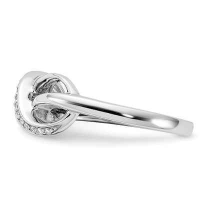 14K Weißgold Diamant Unendlichkeit Ring