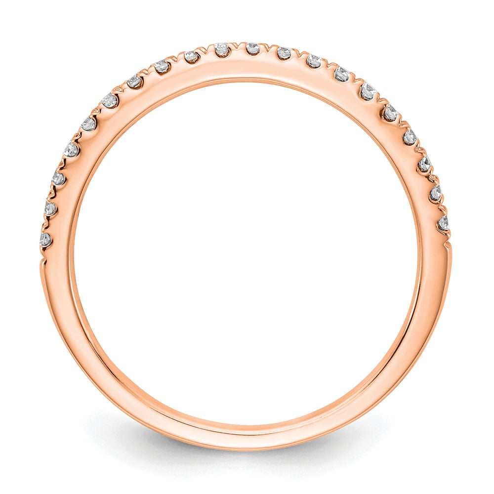14K Roségold 1/5 Karat Im Labor Gezüchtet Diamant Vs/si+ G+ Komplett Ehering Ring