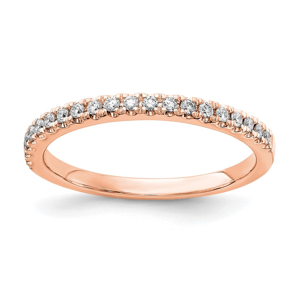 14K Roségold 1/5 Karat Im Labor Gezüchtet Diamant Vs/si+ G+ Komplett Ehering Ring