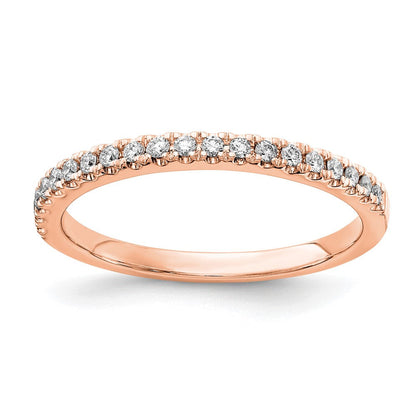 14K Roségold 1/5 Karat Im Labor Gezüchtet Diamant Vs/si+ G+ Komplett Ehering Ring