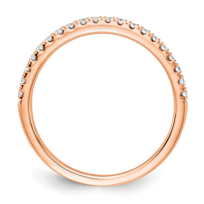 14K Roségold 1/4 Karat Im Labor Gezüchtet Diamant Vs/si+ G+ Komplett Ehering Ring