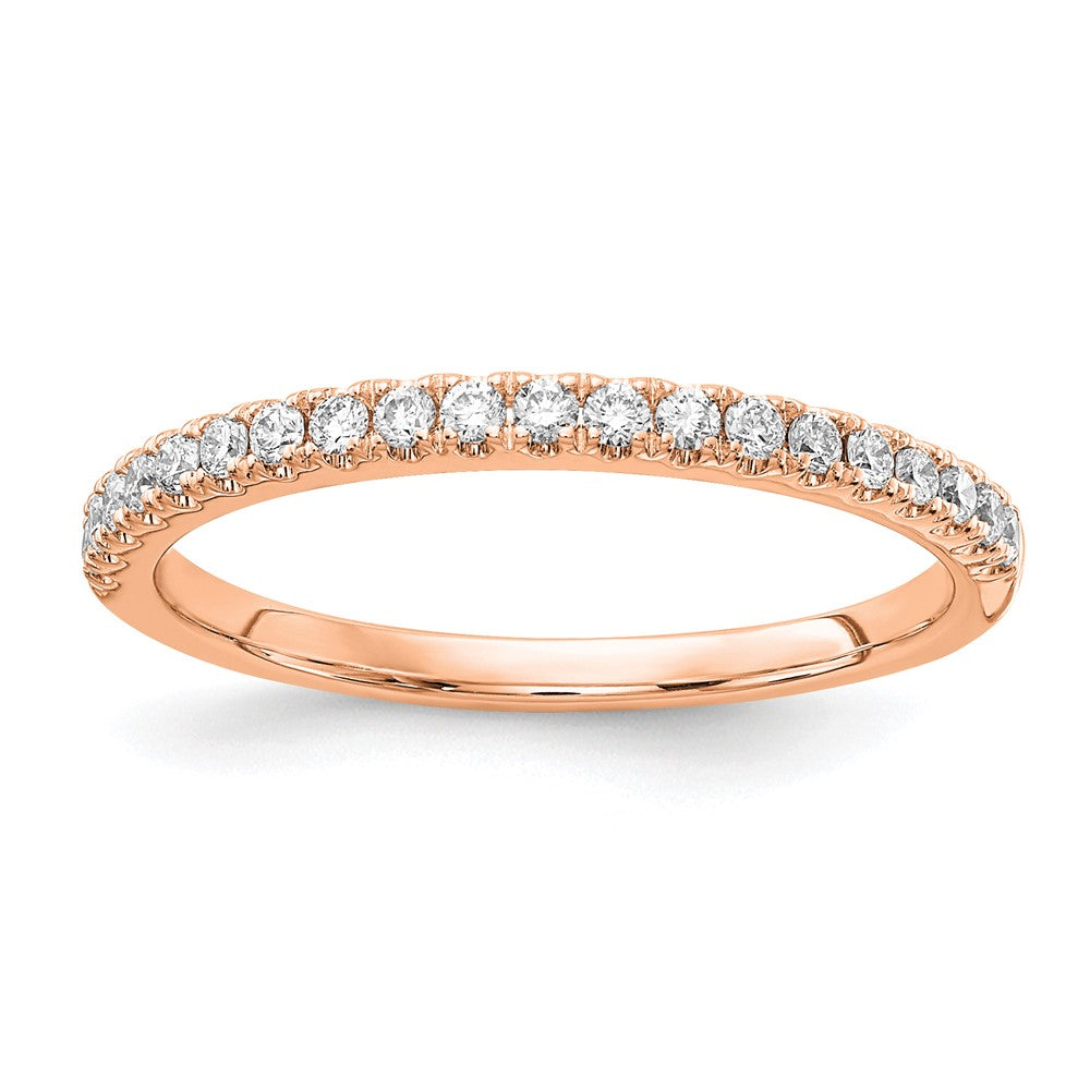 14K Roségold 1/4 Karat Im Labor Gezüchtet Diamant Vs/si+ G+ Komplett Ehering Ring