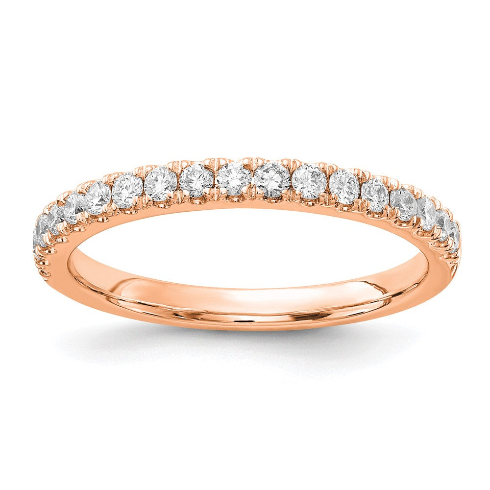 14K Roségold 1/3 Karat Im Labor Gezüchtet Diamant Vs/si+ G+ Komplett Ehering Ring