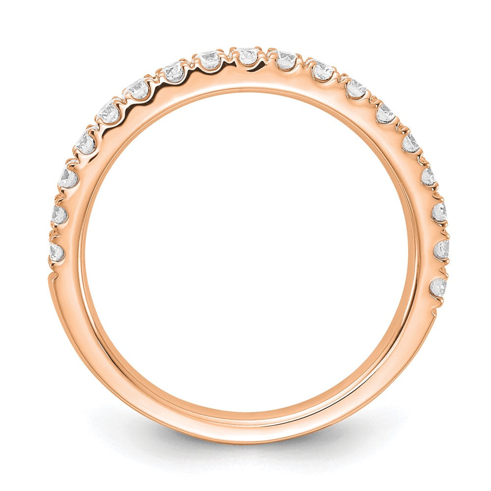 14K Roségold 1/2 Karat Im Labor Gezüchtet Diamant Vs/si+ G+ Komplett Ehering Ring