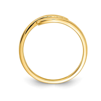 14K Gelbgold Ring mit Smaragd und echten Diamanten, 3 Steine