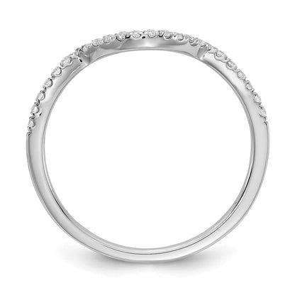 14K Weißgold Ehering mit echten Diamanten