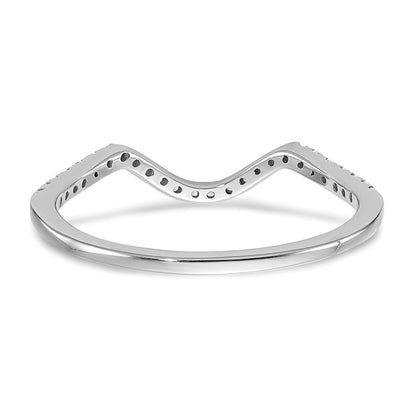 14K Weißgold Ehering mit echten Diamanten