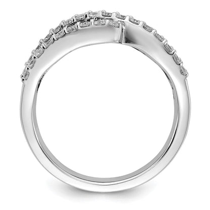 14K Weißgold Ring mit 0,625 ct. Labor gezüchteten Diamanten VS/SI+ G+ und Laborgezüchtetem Rubin