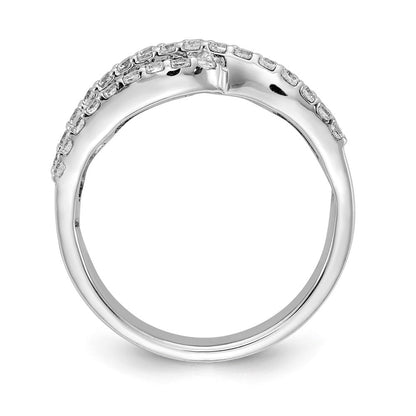 14K Weißgold Ring mit Smaragd und echten Diamanten