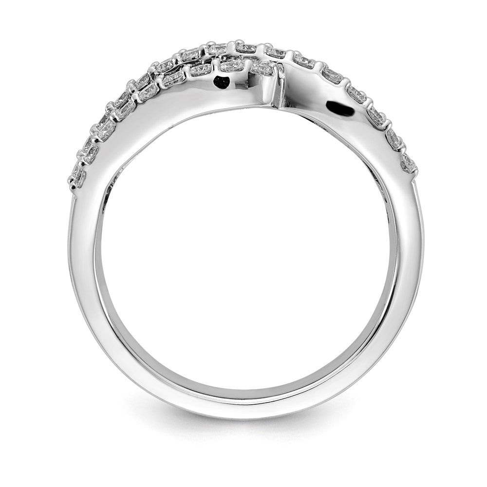 14K Weißgold Rubin Diamant Ring