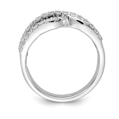 14K Weißgold Saphir Diamant Ring