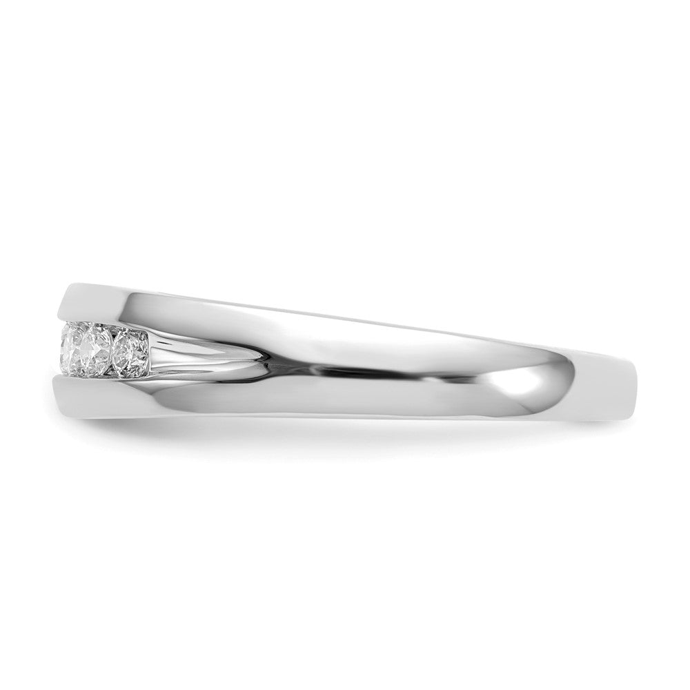 14K Weißgold Herrenring mit 0,33 ct. im Labor gezüchteten Diamanten, VS/SI+ G+, sieben Steine