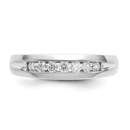14K Weißgold Herrenring mit 0,33 ct. im Labor gezüchteten Diamanten, VS/SI+ G+, sieben Steine