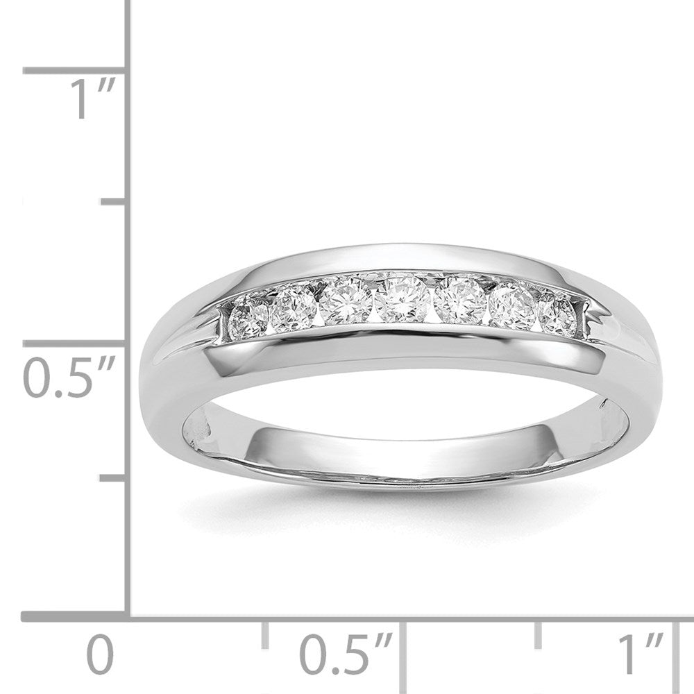 14K Weißgold Diamant Herren Kanalfassung Ring