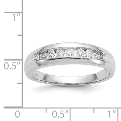 14K Weißgold Diamant Herren Kanalfassung Ring