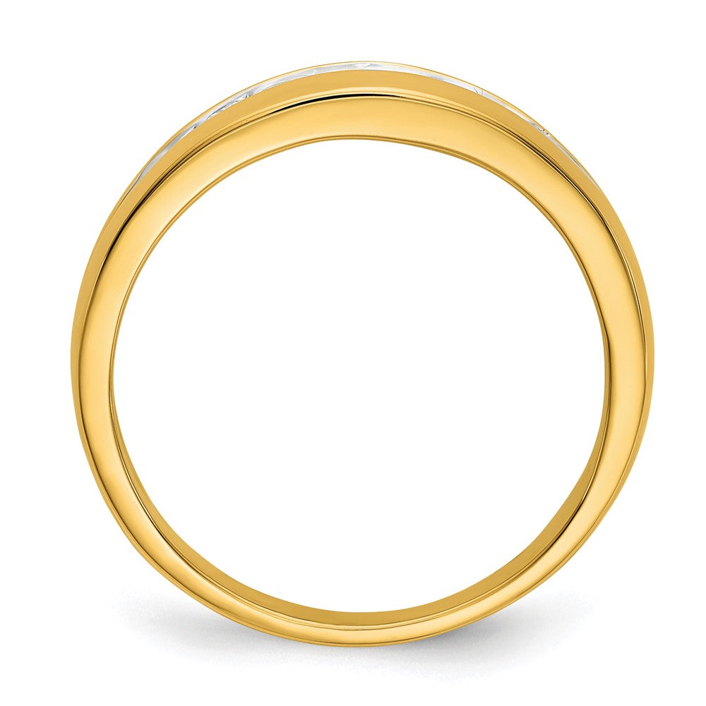 14K Gelbgold mit Weißrhodinierung 0,33 ct. Laborgezüchteter Diamant VS/SI+ G+ Siebenstein-Herrenring