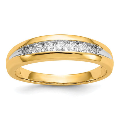 14K Gelbgold mit Weißrhodinierung 0,33 ct. Laborgezüchteter Diamant VS/SI+ G+ Siebenstein-Herrenring