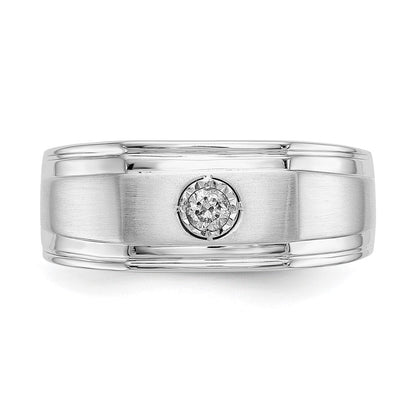 14K Weißgold Herrenring mit natürlichen Diamanten