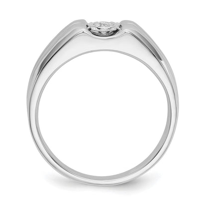14K Weißgold Diamant Herren Ring