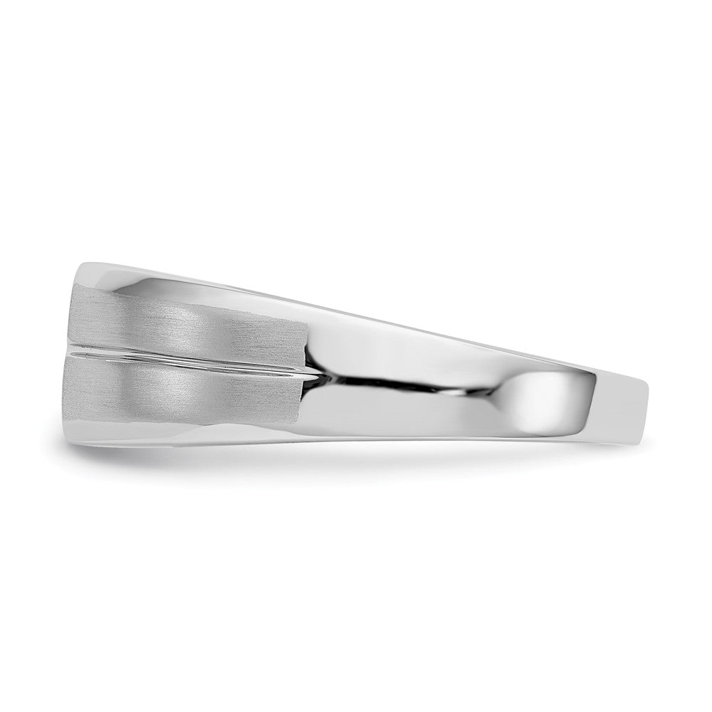 14K Weißgold Diamant Herren Ring