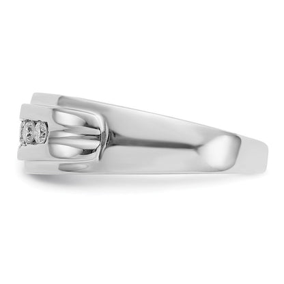 14K Weißgold Ehering für Herren mit 0,25 ct. Labor-gezüchteten Diamanten, VS/SI+ G+