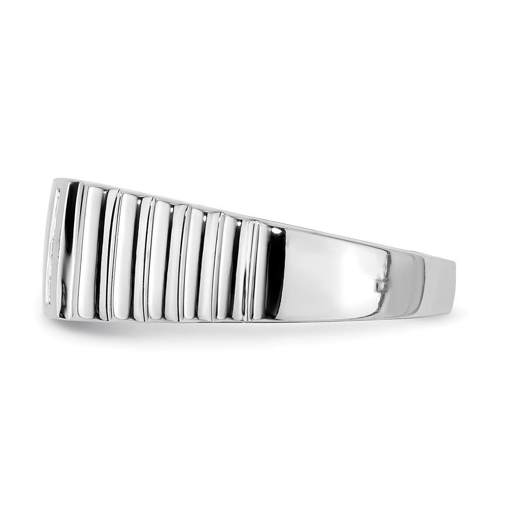 14K Weißgold Diamant Herren Ring