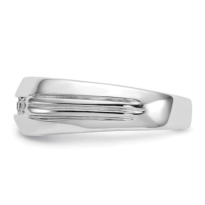 14K Weißgold Diamant 5 Stein Herren Ring