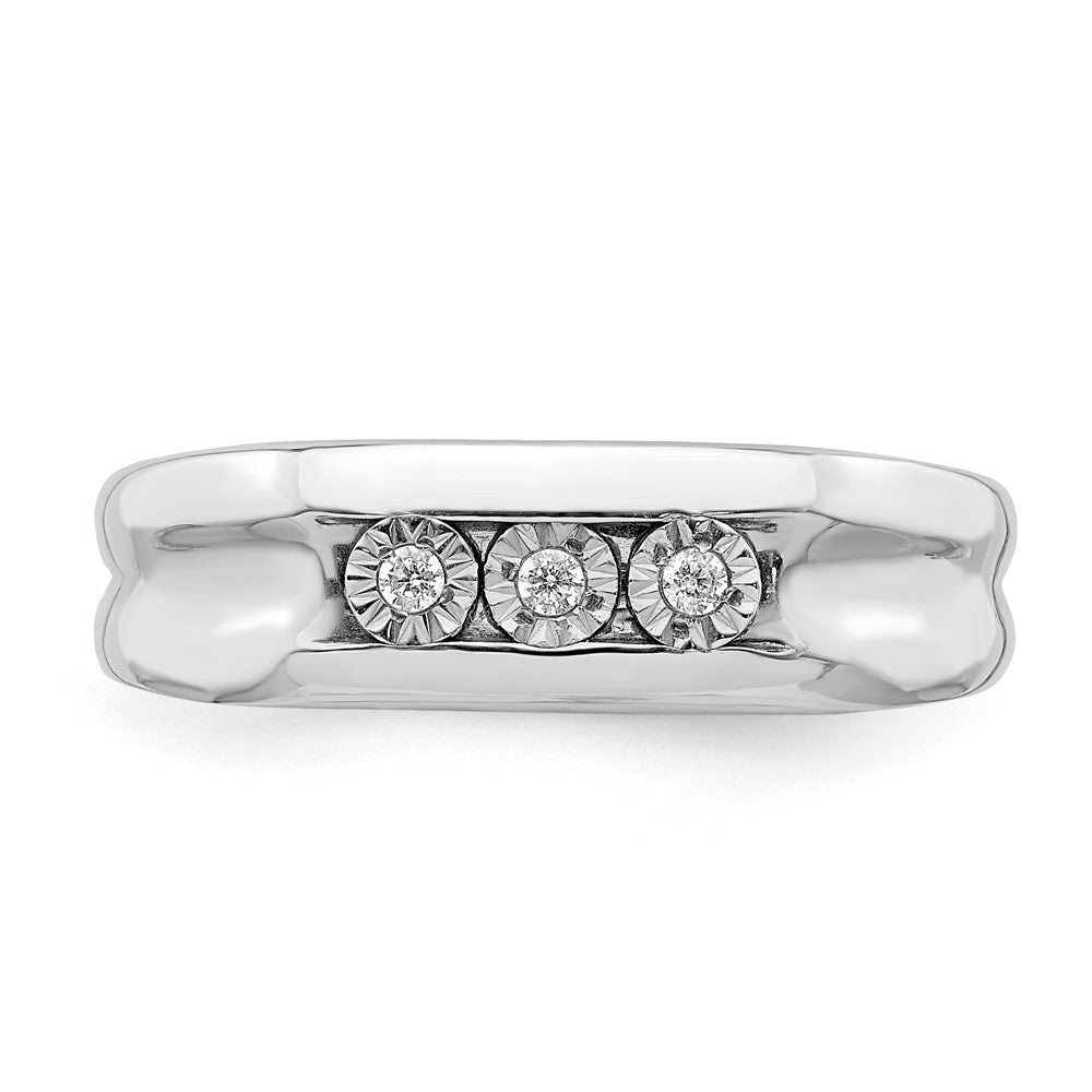 Herrenring 14K Weißgold mit natürlichen Diamanten