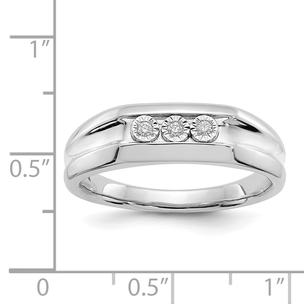 Herrenring 14K Weißgold mit natürlichen Diamanten
